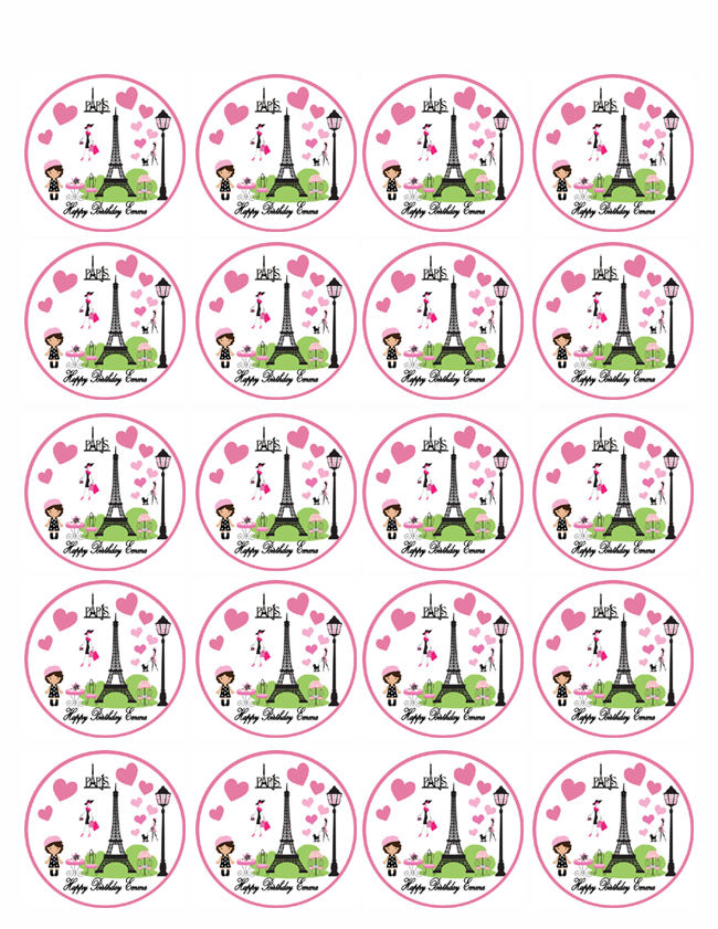Paris - Edible Cake Topper OR Cupcake Topper, Decor