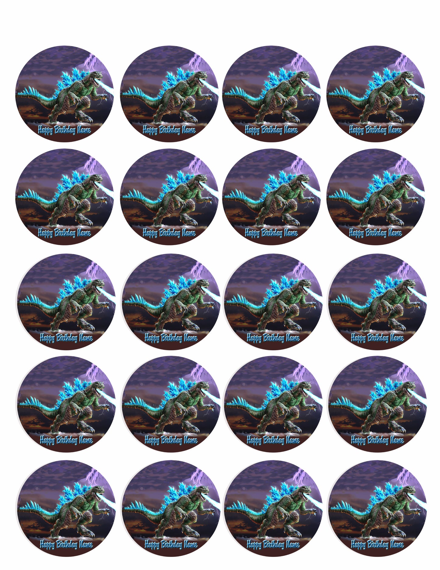 Godzilla - Edible Cake Topper OR Cupcake Topper, Decor