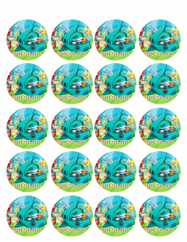 OCTONAUTS (Nr2) - Edible Cake Topper OR Cupcake Topper, Decor