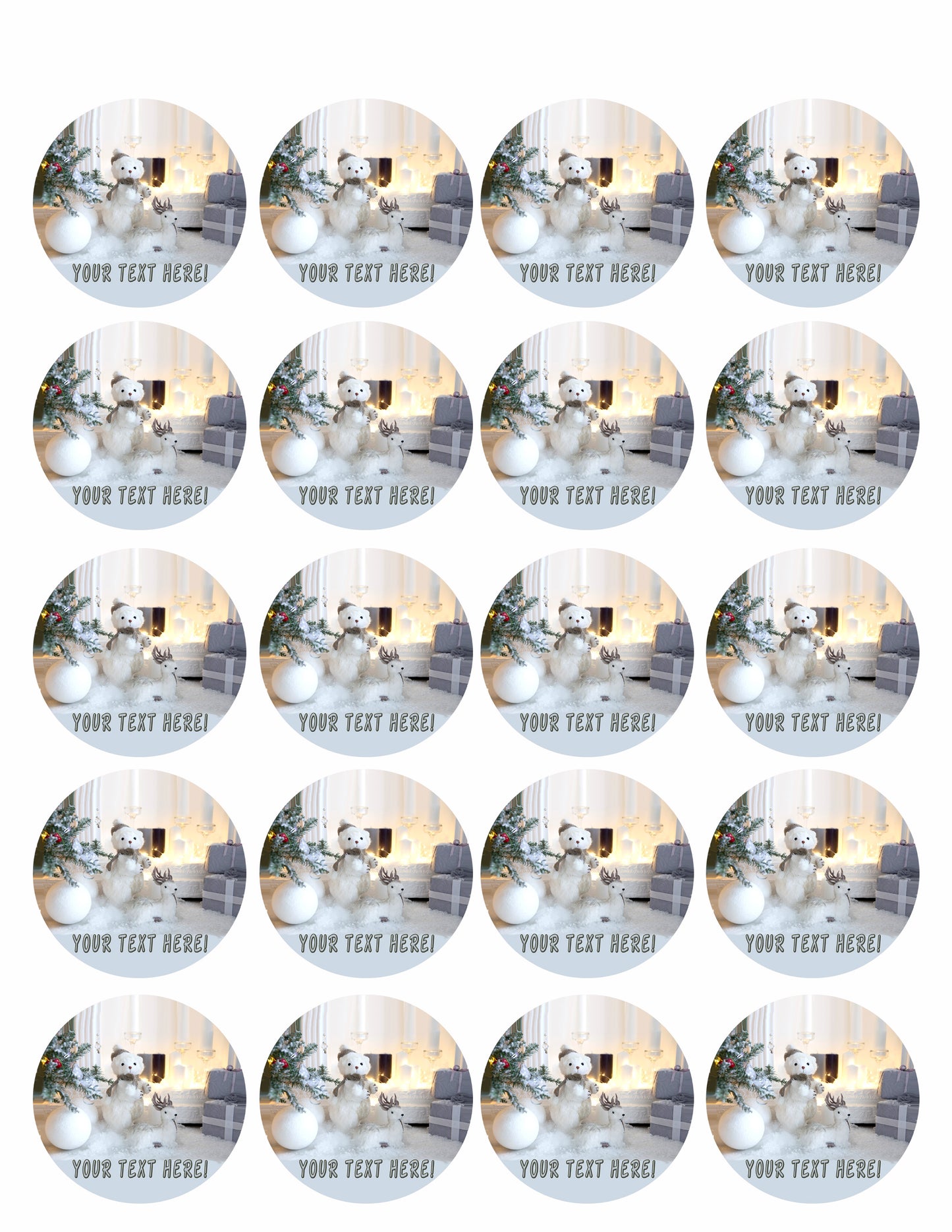 Christmas (Nr10) - Edible Cake Topper, Cupcake Toppers, Strips