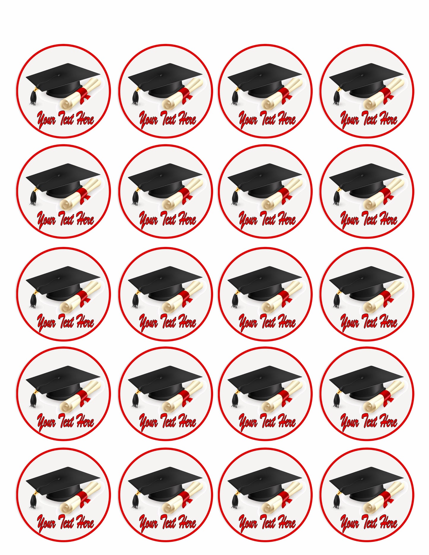 Graduation - Edible Cake Topper OR Cupcake Topper, Decor