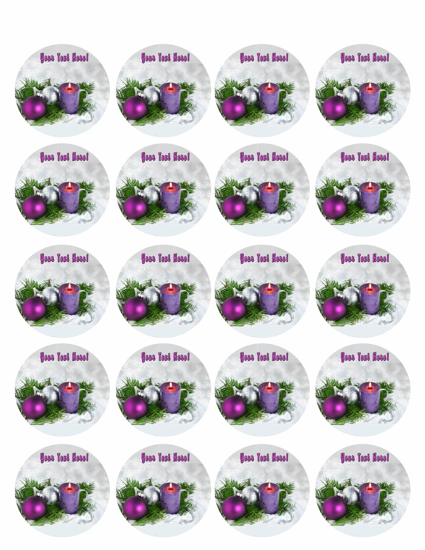 Christmas (Nr11) - Edible Cake Topper, Cupcake Toppers, Strips