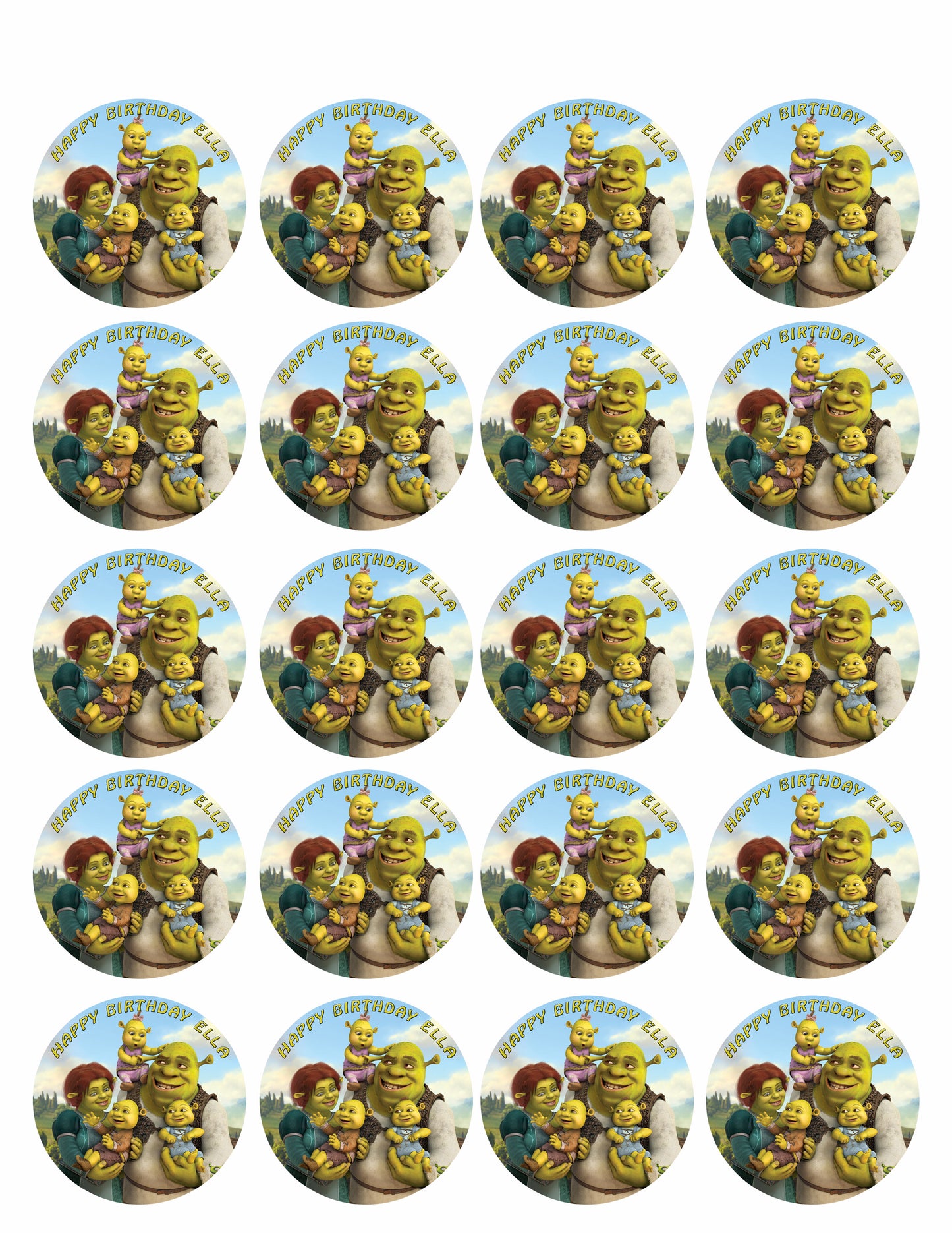 SHREK - Edible Cake Topper OR Cupcake Topper, Decor