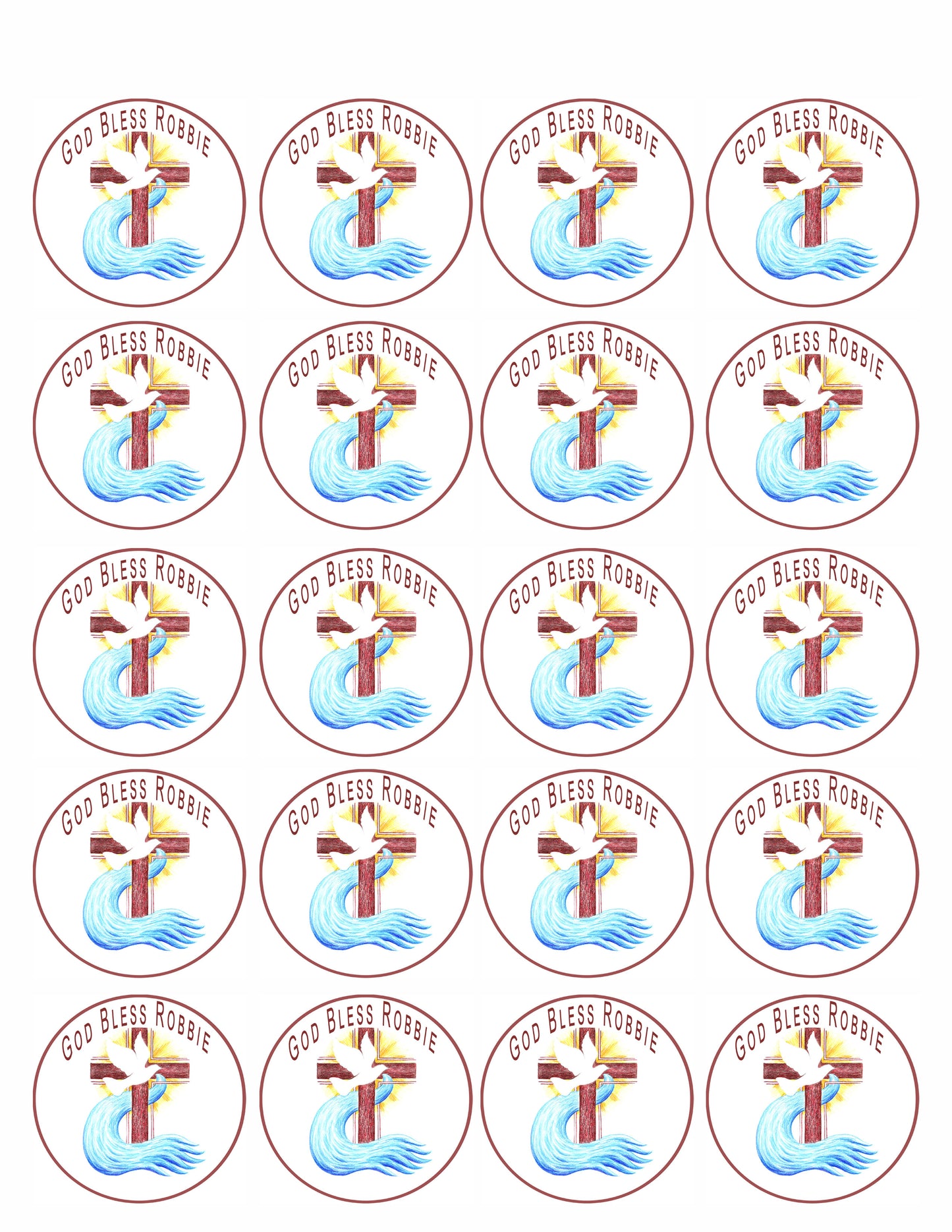 Holy Cross for Christening - Edible Cake Topper OR Cupcake Topper, Decor