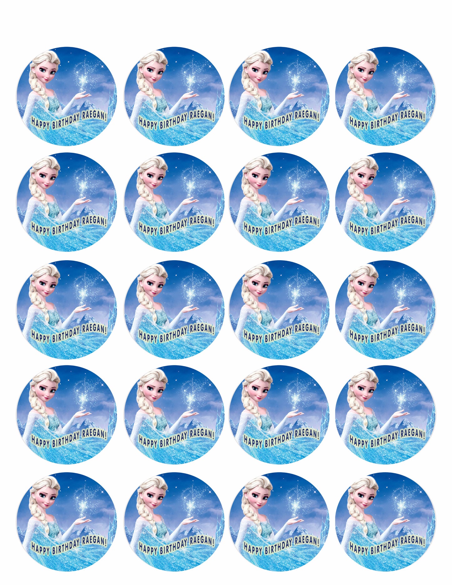 FROZEN (Nr1) - Edible Cake Topper OR Cupcake Topper, Decor