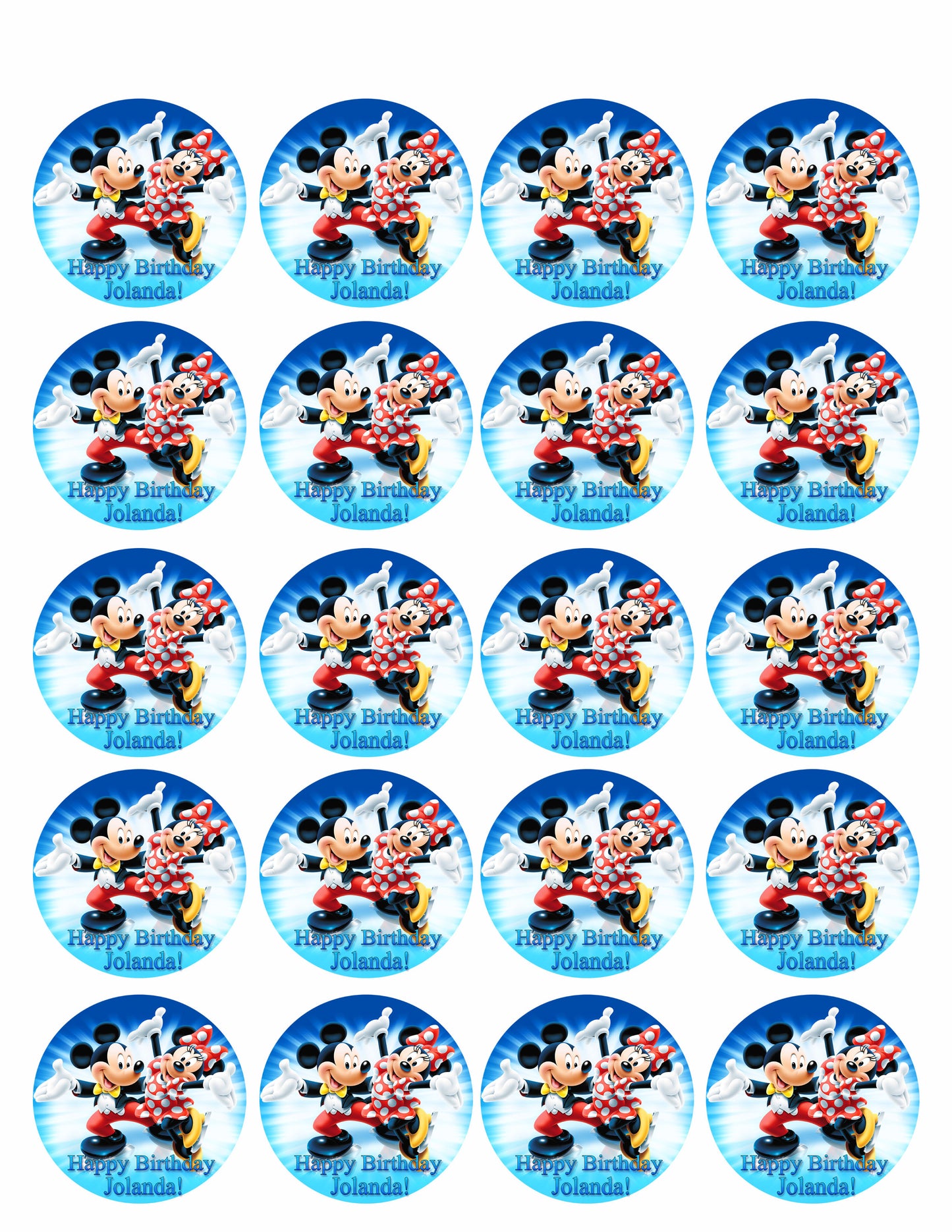 Mickey and Minnie - Edible Cake Topper OR Cupcake Topper, Decor