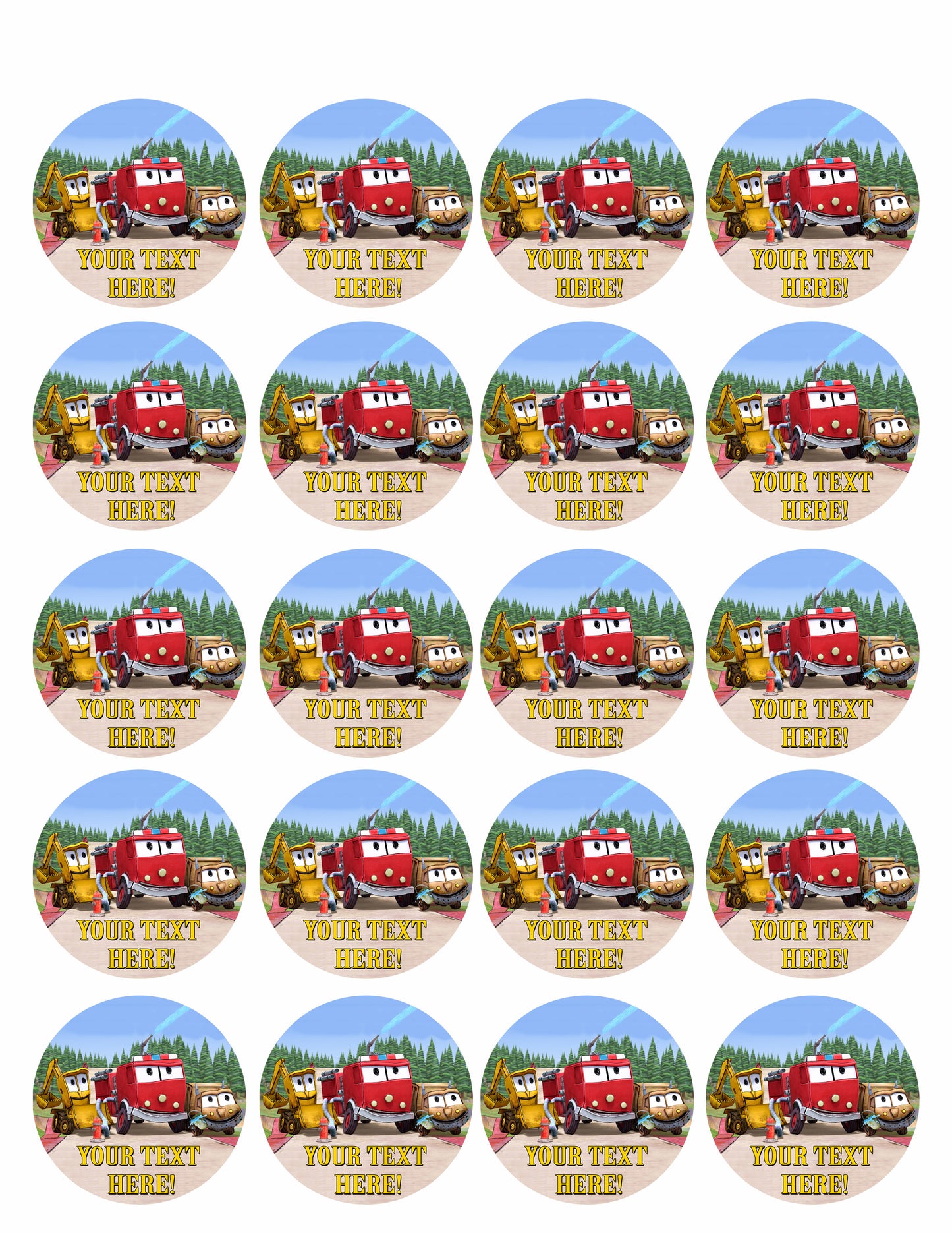 Stinky and Dirty (Nr2) - Edible Cake Topper, Cupcake Toppers, Strips