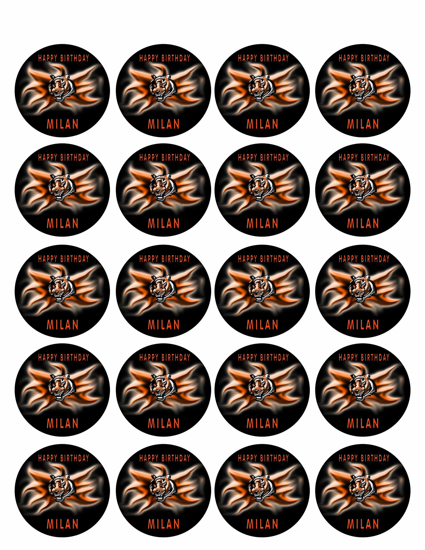CINCINNATI BENGALS (Nr2) - Edible Cake Topper, Cupcake Toppers, Strips