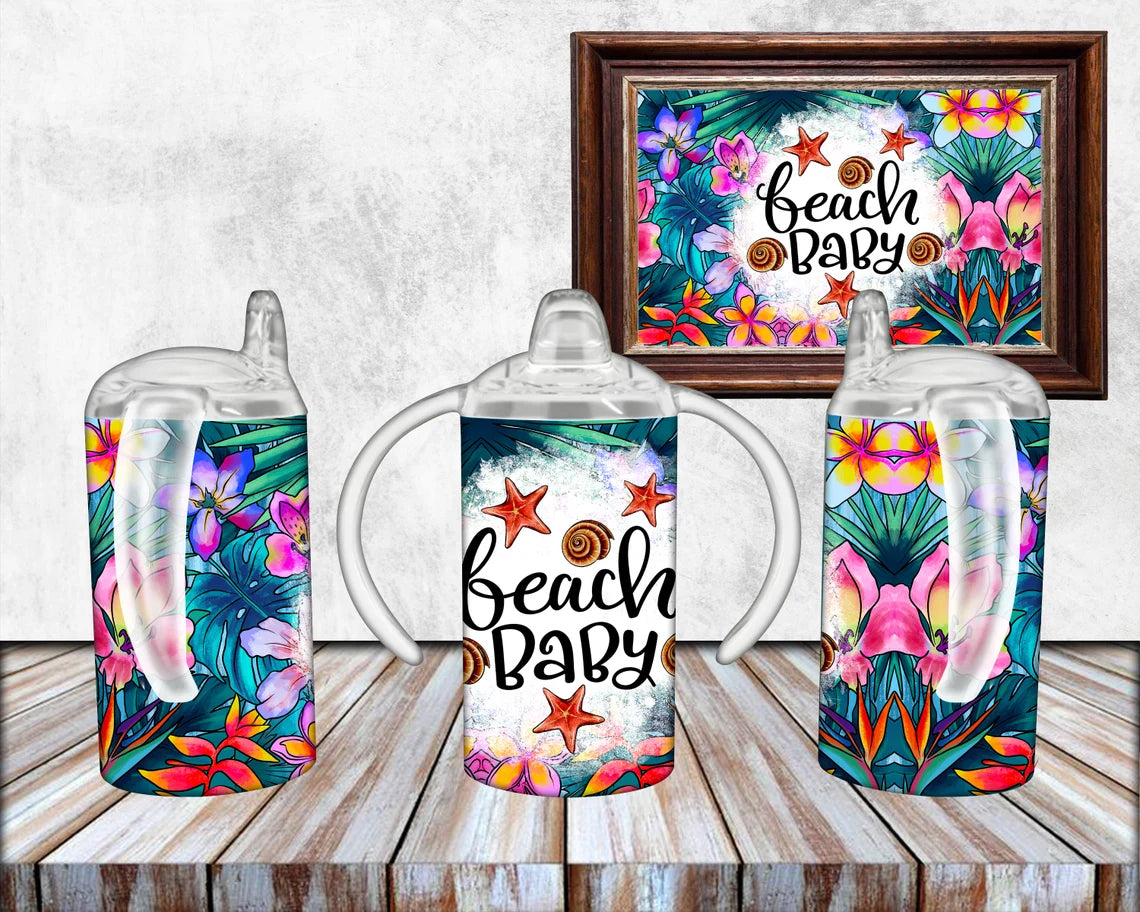 Beach Baby Sippy Cup, 12oz Kids Sippy Cup