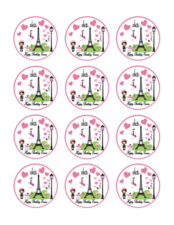 Paris - Edible Cake Topper OR Cupcake Topper, Decor