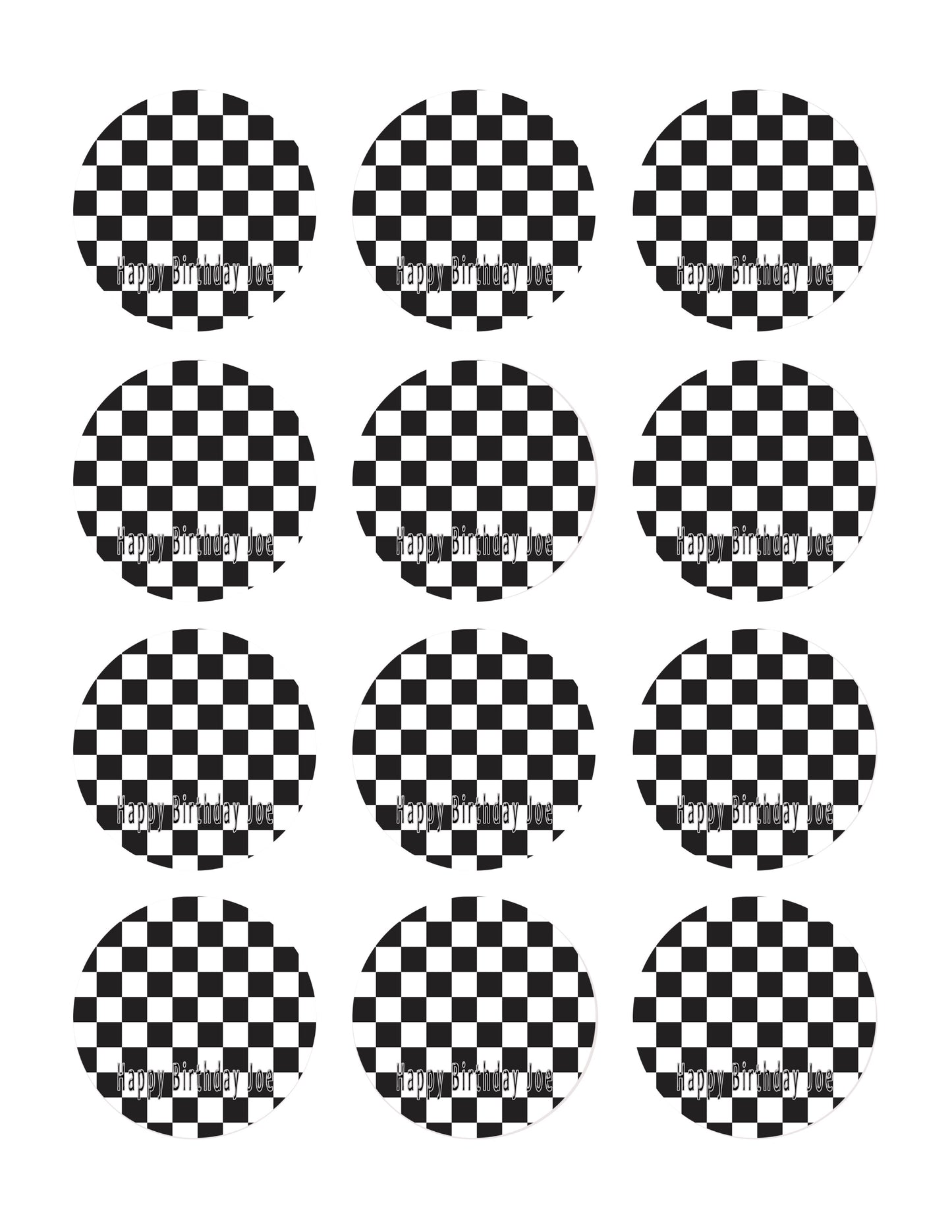 Chess Board - Edible Cake Topper OR Cupcake Topper, Decor