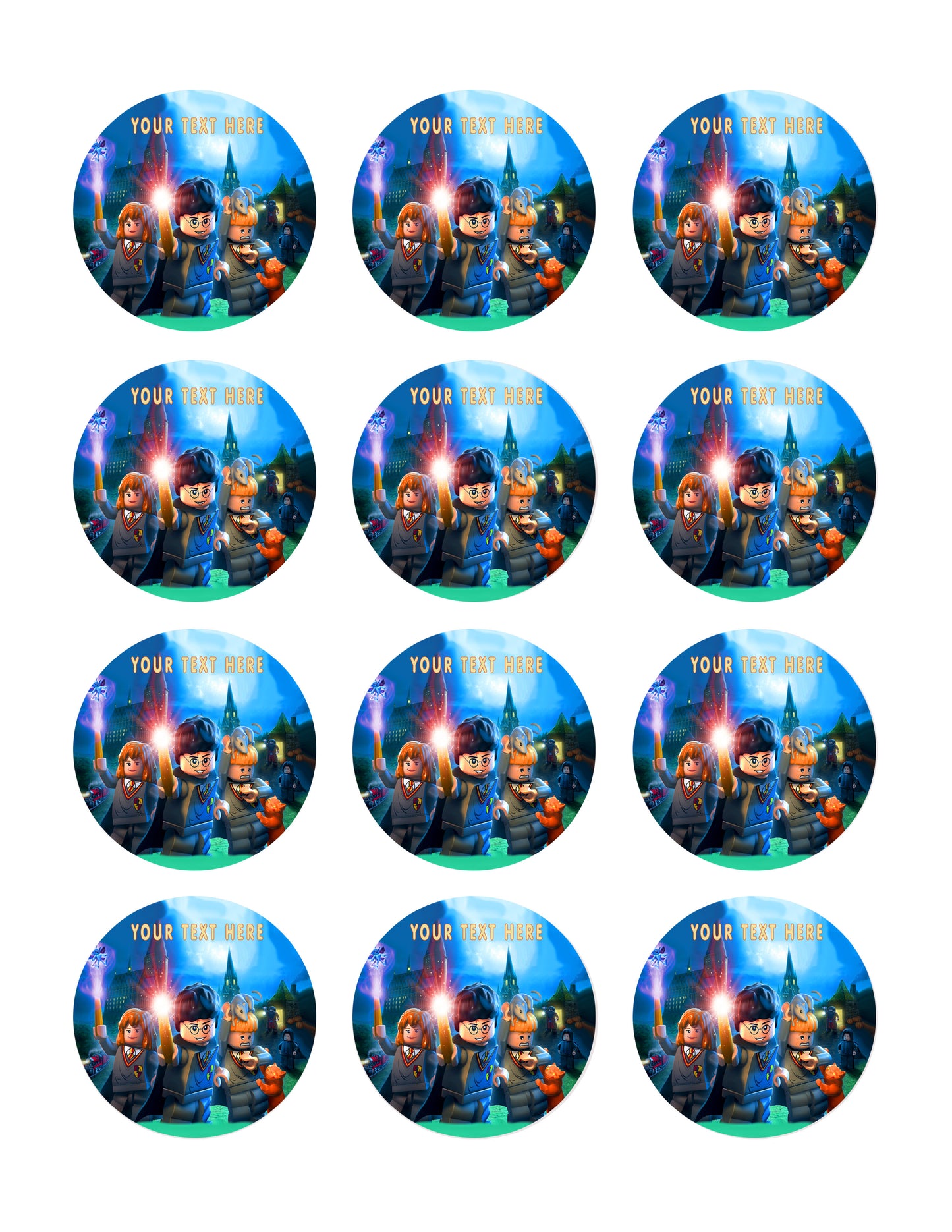 Harry Potter Lego - Edible Cake Topper OR Cupcake Topper, Decor