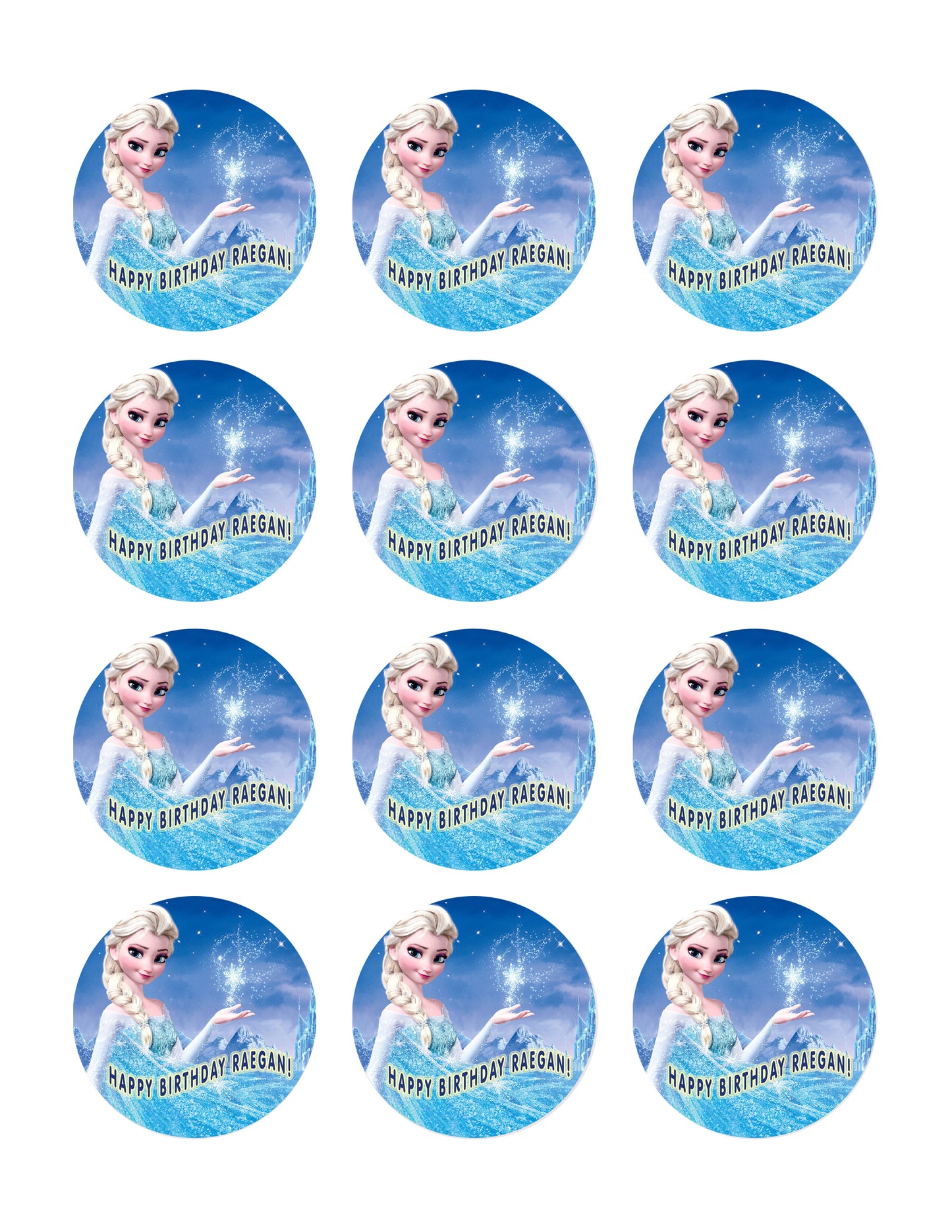 FROZEN (Nr1) - Edible Cake Topper OR Cupcake Topper, Decor