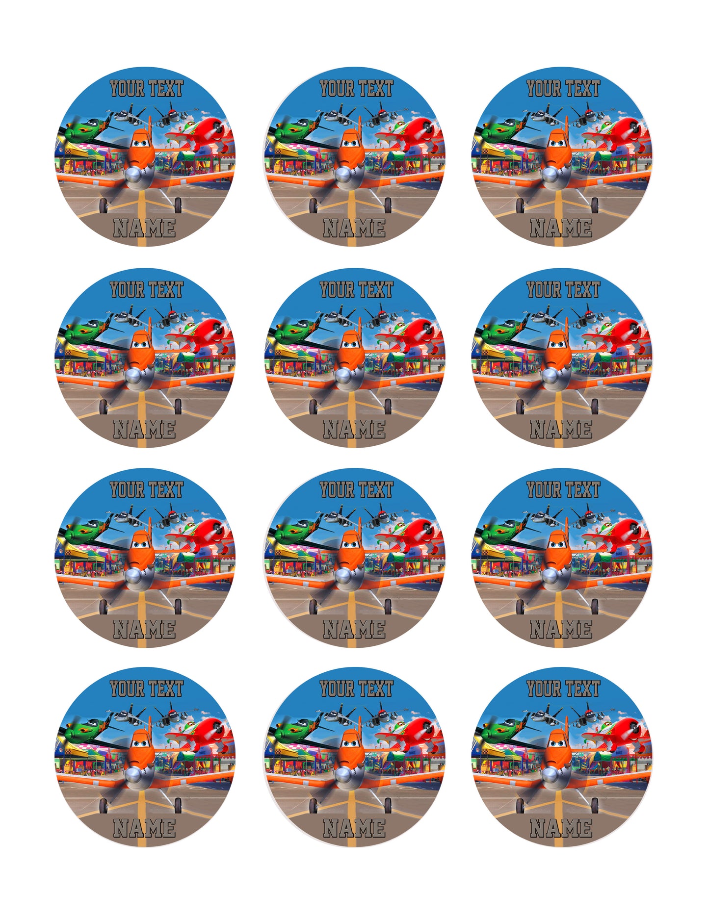 Planes - Edible Cake Topper OR Cupcake Topper, Decor