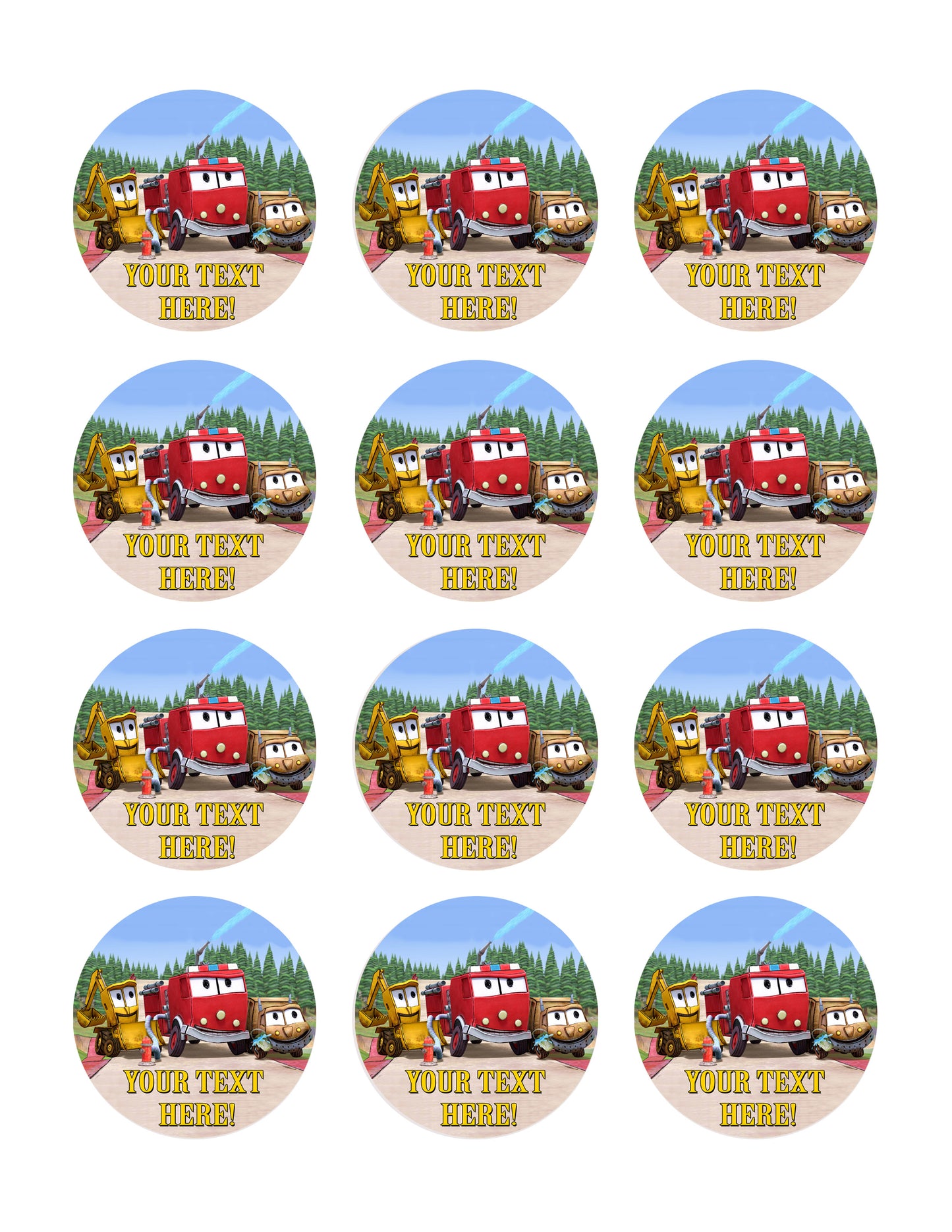 Stinky and Dirty (Nr2) - Edible Cake Topper, Cupcake Toppers, Strips