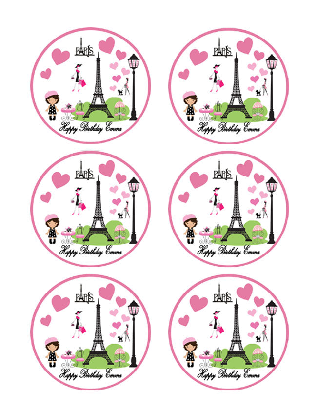 Paris - Edible Cake Topper OR Cupcake Topper, Decor
