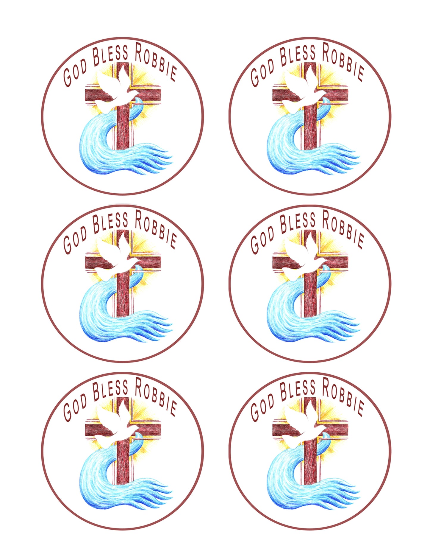 Holy Cross for Christening - Edible Cake Topper OR Cupcake Topper, Decor
