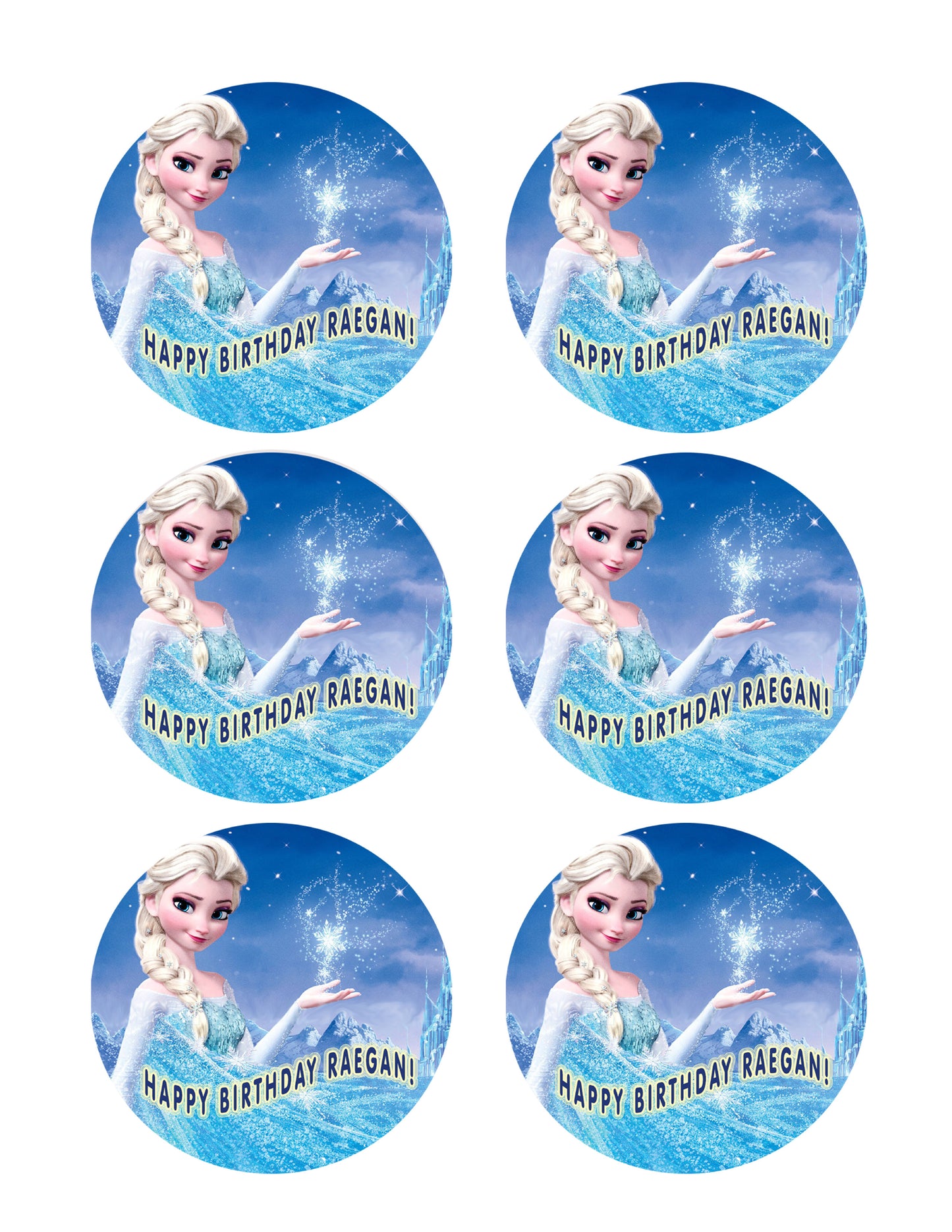 FROZEN (Nr1) - Edible Cake Topper OR Cupcake Topper, Decor