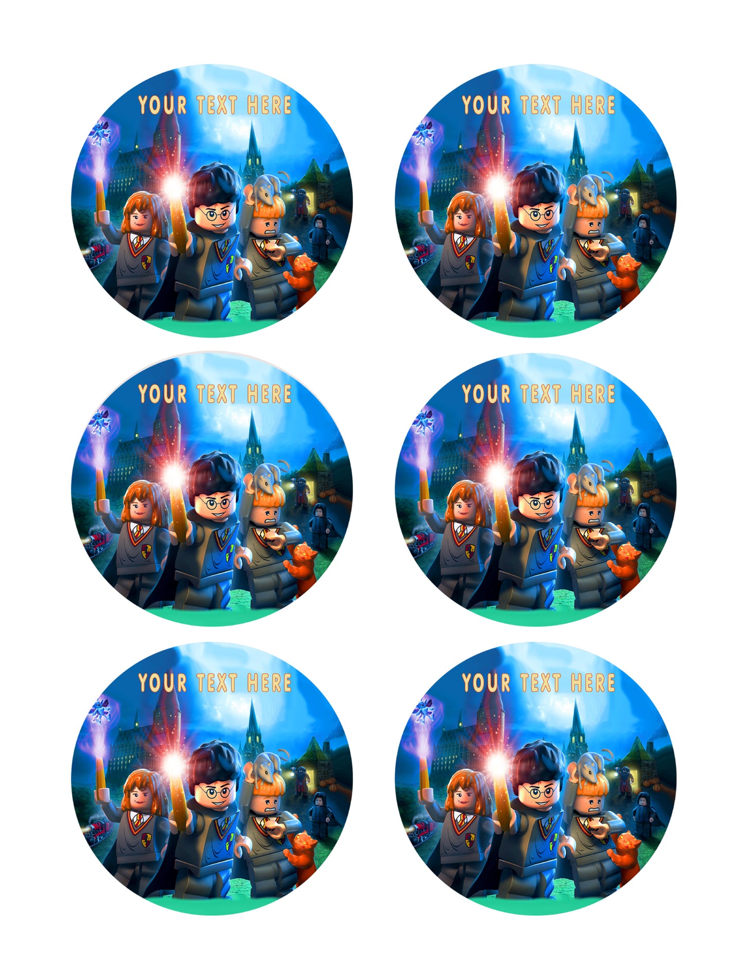 Harry Potter Lego - Edible Cake Topper OR Cupcake Topper, Decor