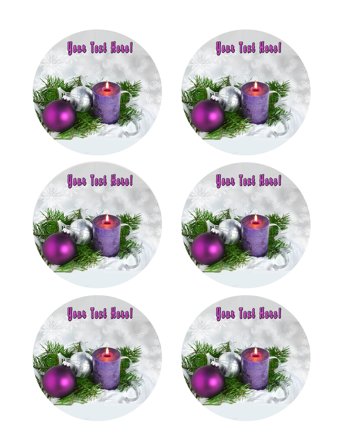 Christmas (Nr11) - Edible Cake Topper, Cupcake Toppers, Strips