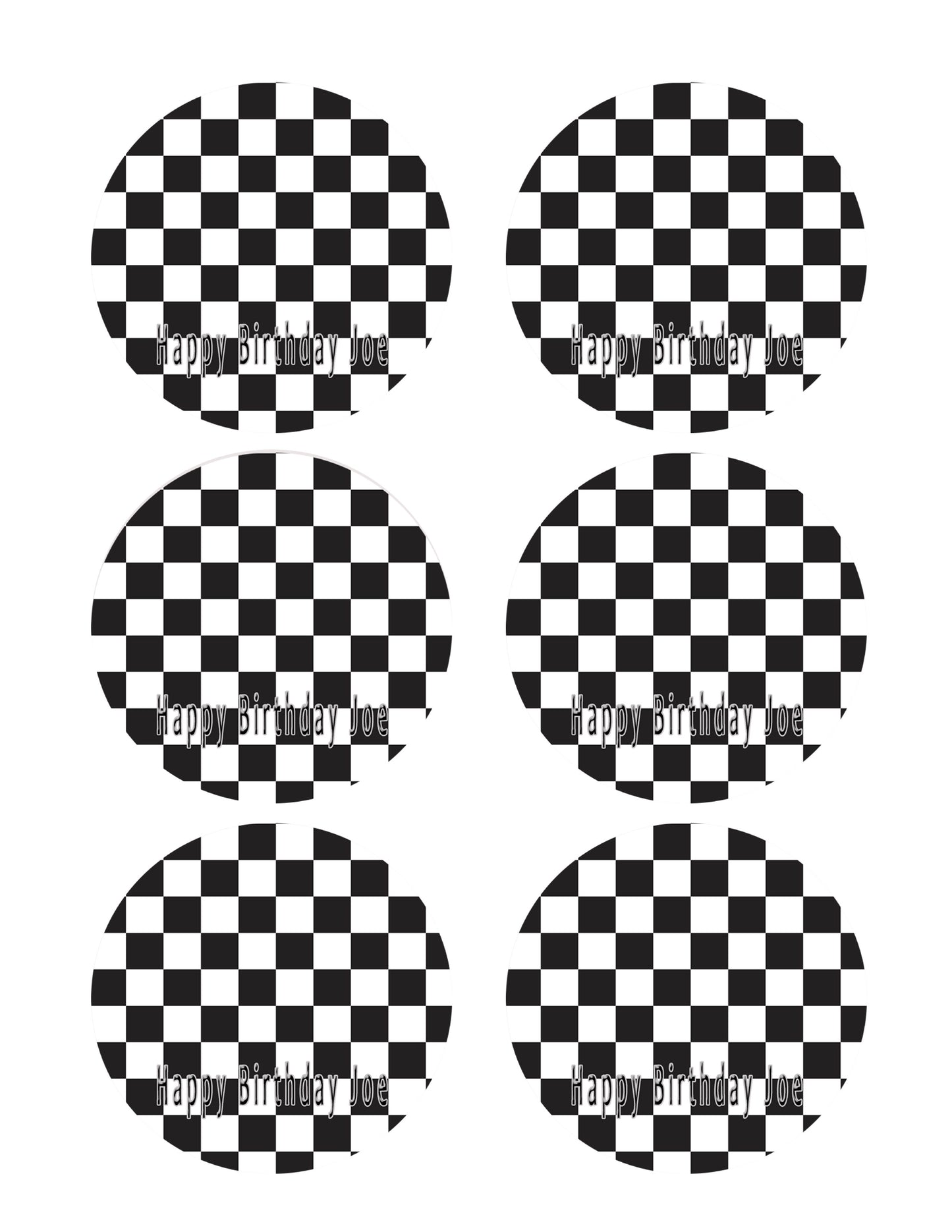 Chess Board - Edible Cake Topper OR Cupcake Topper, Decor