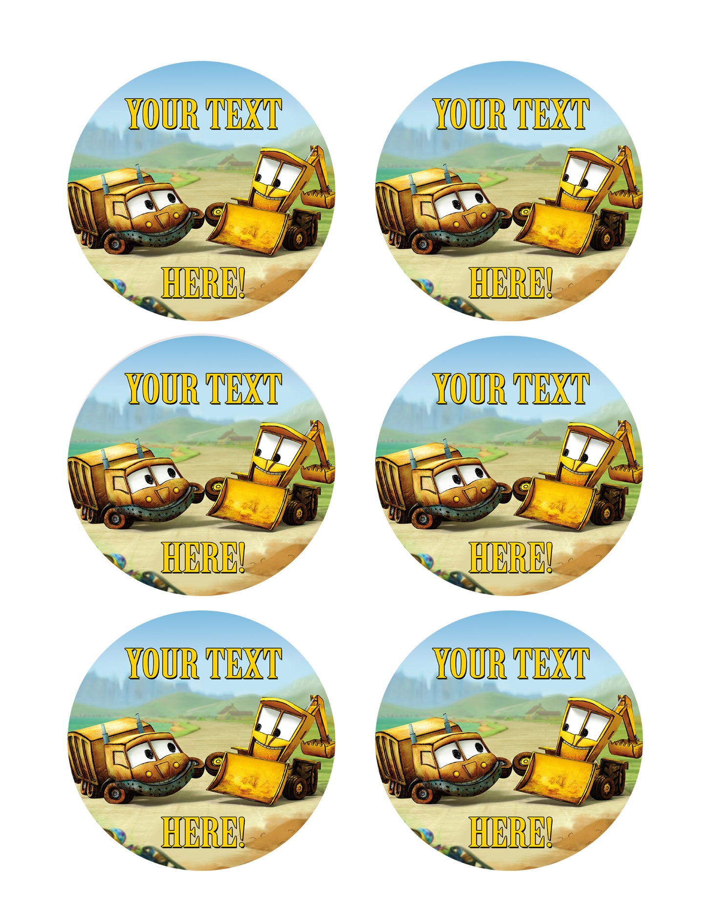 Stinky and Dirty - Edible Cake Topper, Cupcake Toppers, Strips