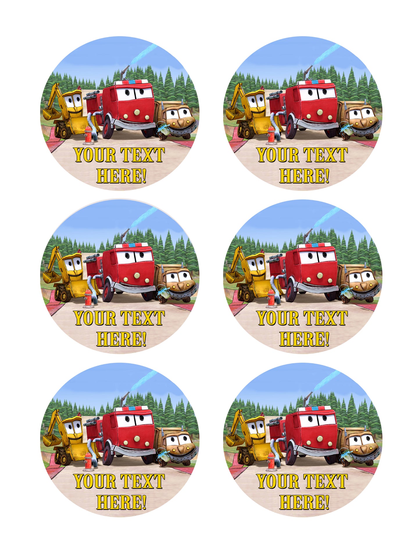 Stinky and Dirty (Nr2) - Edible Cake Topper, Cupcake Toppers, Strips