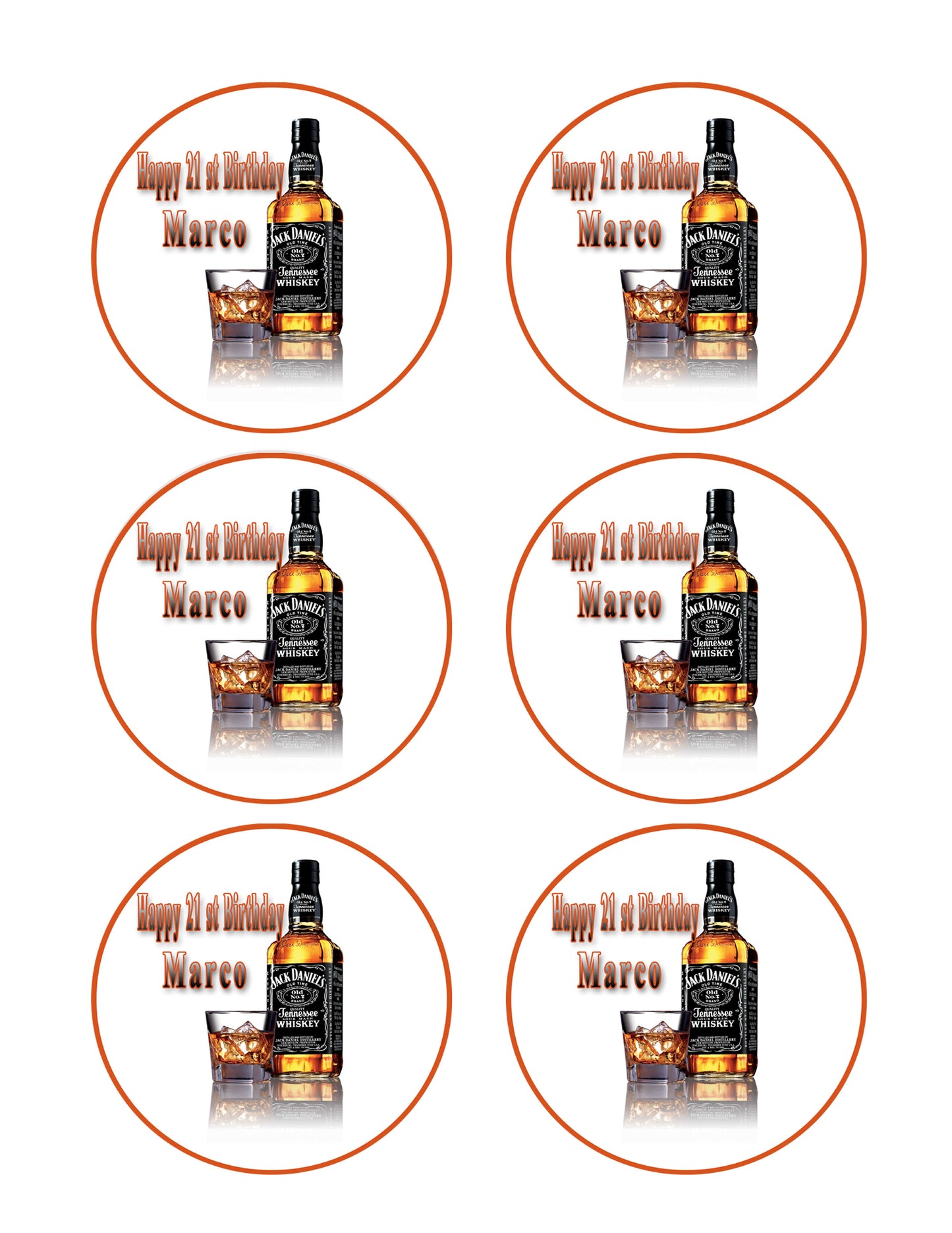 Whiskey Bottle - Edible Cake Topper OR Cupcake Topper, Decor
