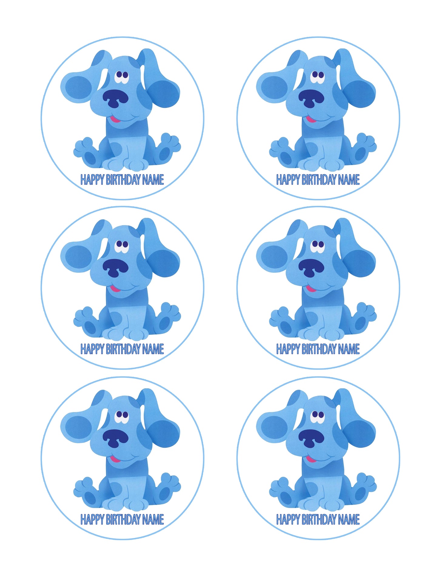 BLUE'S CLUES - Edible Cake Topper, Cupcake Toppers, Strips