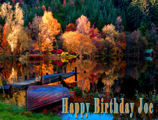 Natur - Autumn Edible Birthday Cake Topper OR Cupcake Topper, Decor - Edible Prints On Cake (Edible Cake &Cupcake Topper)