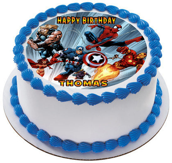 AVENGERS - Edible Cake Topper, Cupcake Toppers, Strips