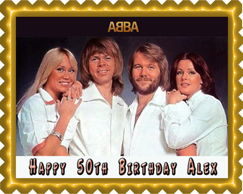 ABBA - Edible Cake Topper, Cupcake Toppers, Strips