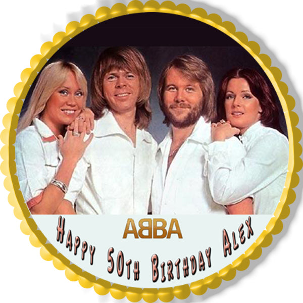 ABBA - Edible Cake Topper, Cupcake Toppers, Strips
