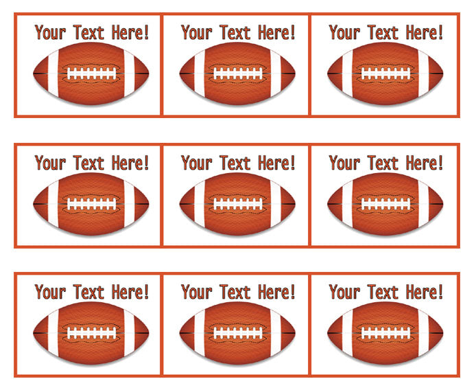 American Football - Edible Cake Topper, Cupcake Toppers, Strips