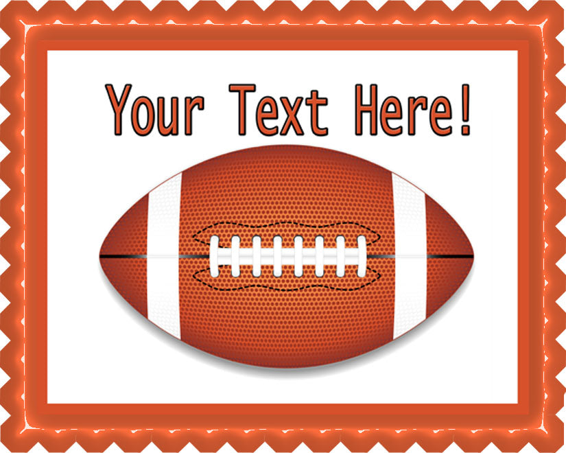 American Football - Edible Cake Topper, Cupcake Toppers, Strips