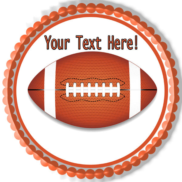 American Football - Edible Cake Topper, Cupcake Toppers, Strips