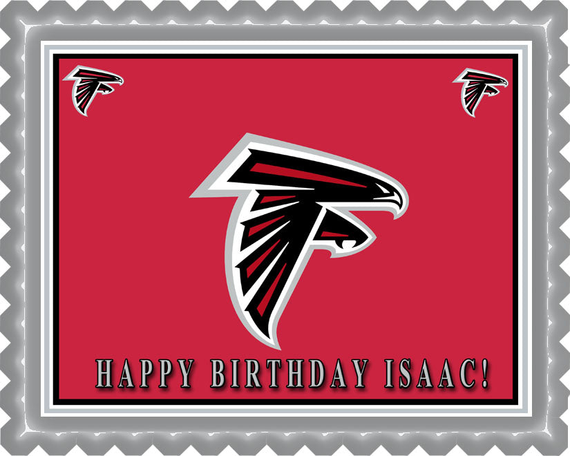 ATLANTA FALCONS - Edible Cake Topper, Cupcake Toppers, Strips