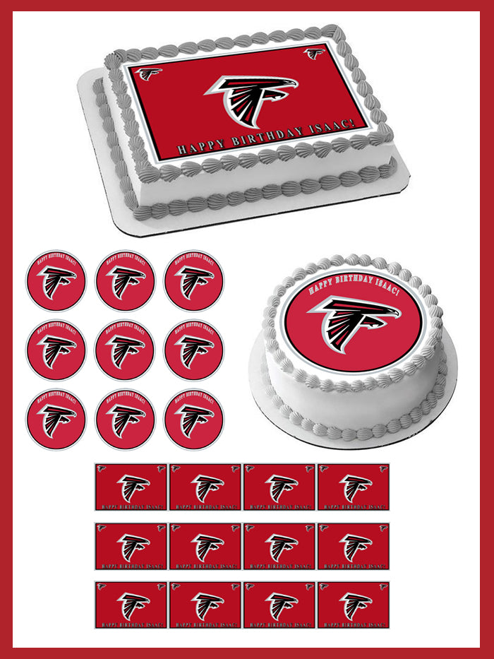 ATLANTA FALCONS - Edible Cake Topper, Cupcake Toppers, Strips