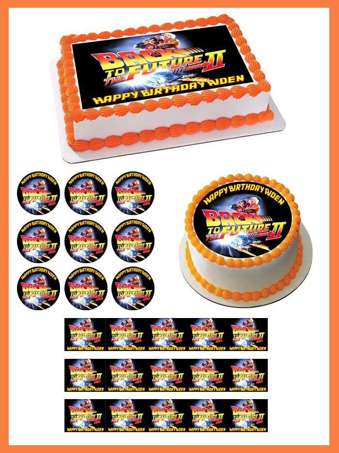 BACK TO THE FUTURE (Nr2) - Edible Cake Topper, Cupcake Toppers, Strips