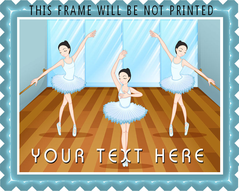 Ballet dancers dancing - Edible Cake Topper, Cupcake Toppers, Strips