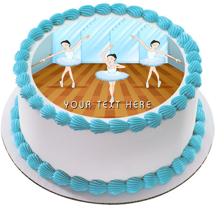 Ballet dancers dancing - Edible Cake Topper, Cupcake Toppers, Strips