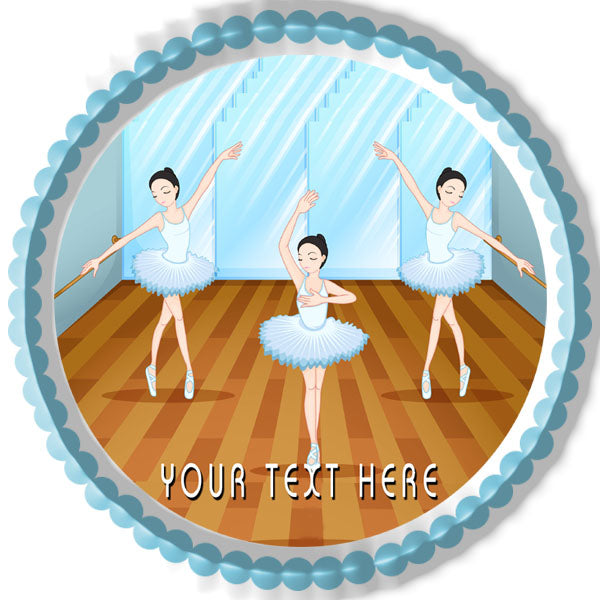 Ballet dancers dancing - Edible Cake Topper, Cupcake Toppers, Strips