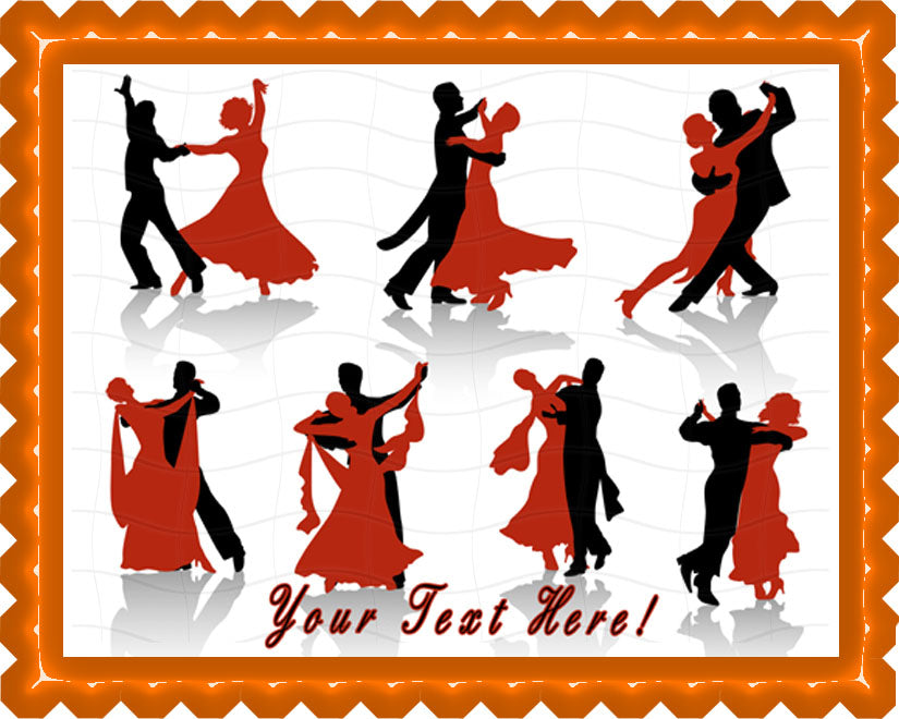 Ballroom Dancers - Edible Cake Topper, Cupcake Toppers, Strips