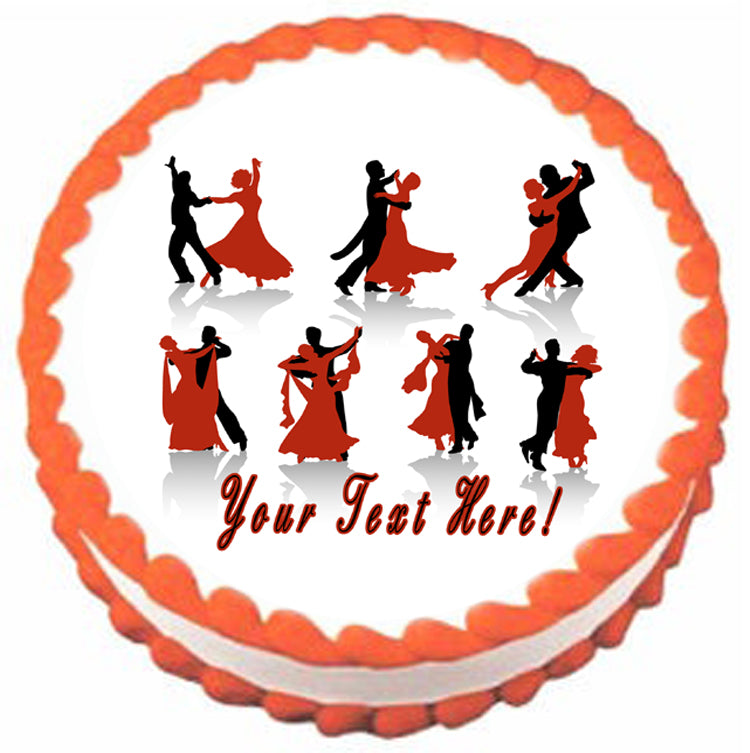 Ballroom Dancers - Edible Cake Topper, Cupcake Toppers, Strips