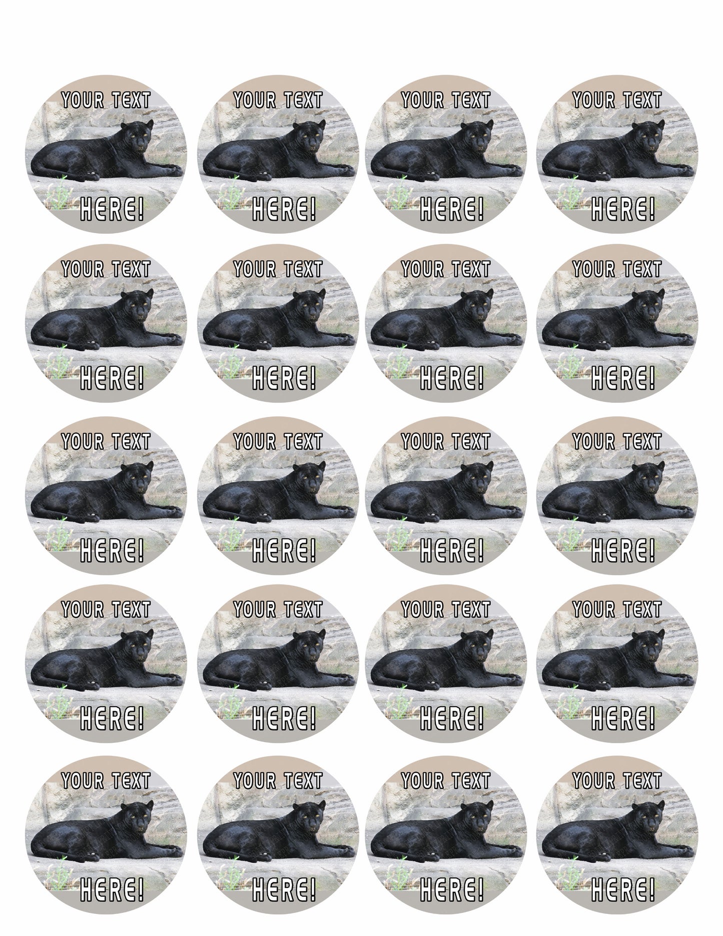 Black Panther - Edible Cake Topper, Cupcake Toppers, Strips