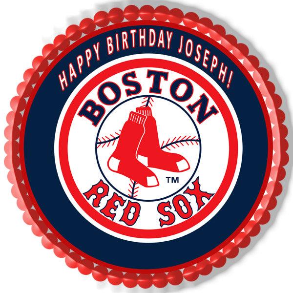 Boston Red Sox - Edible Cake Topper, Cupcake Toppers, Strips