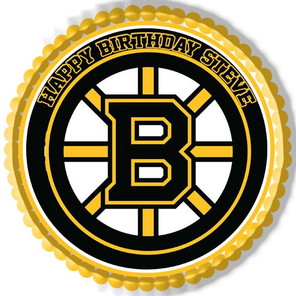 Boston Bruins - Edible Cake Topper, Cupcake Toppers, Strips