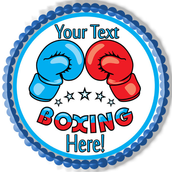 Boxing Gloves - Edible Cake Topper, Cupcake Toppers, Strips