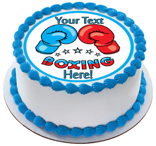 Boxing Gloves - Edible Cake Topper, Cupcake Toppers, Strips