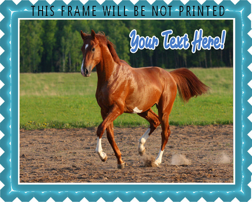 Brown Horse (Nr2) - Edible Cake Topper, Cupcake Toppers, Strips